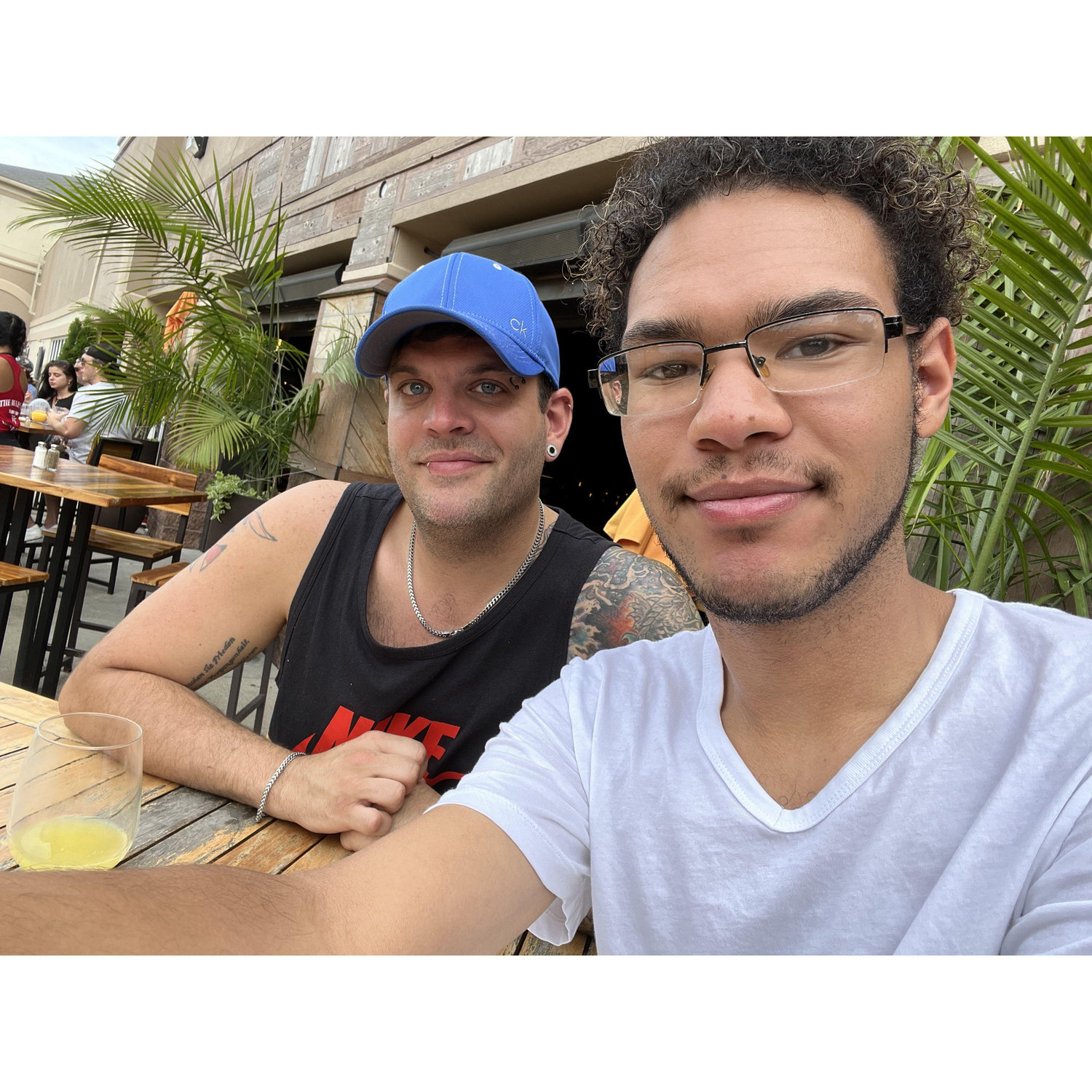 Enjoying brunch one of the first weeks we were together.