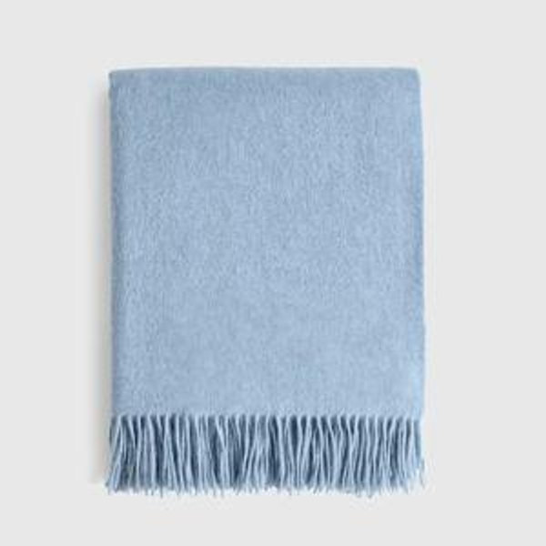 Cashmere Throw | Quince in Faded Denim