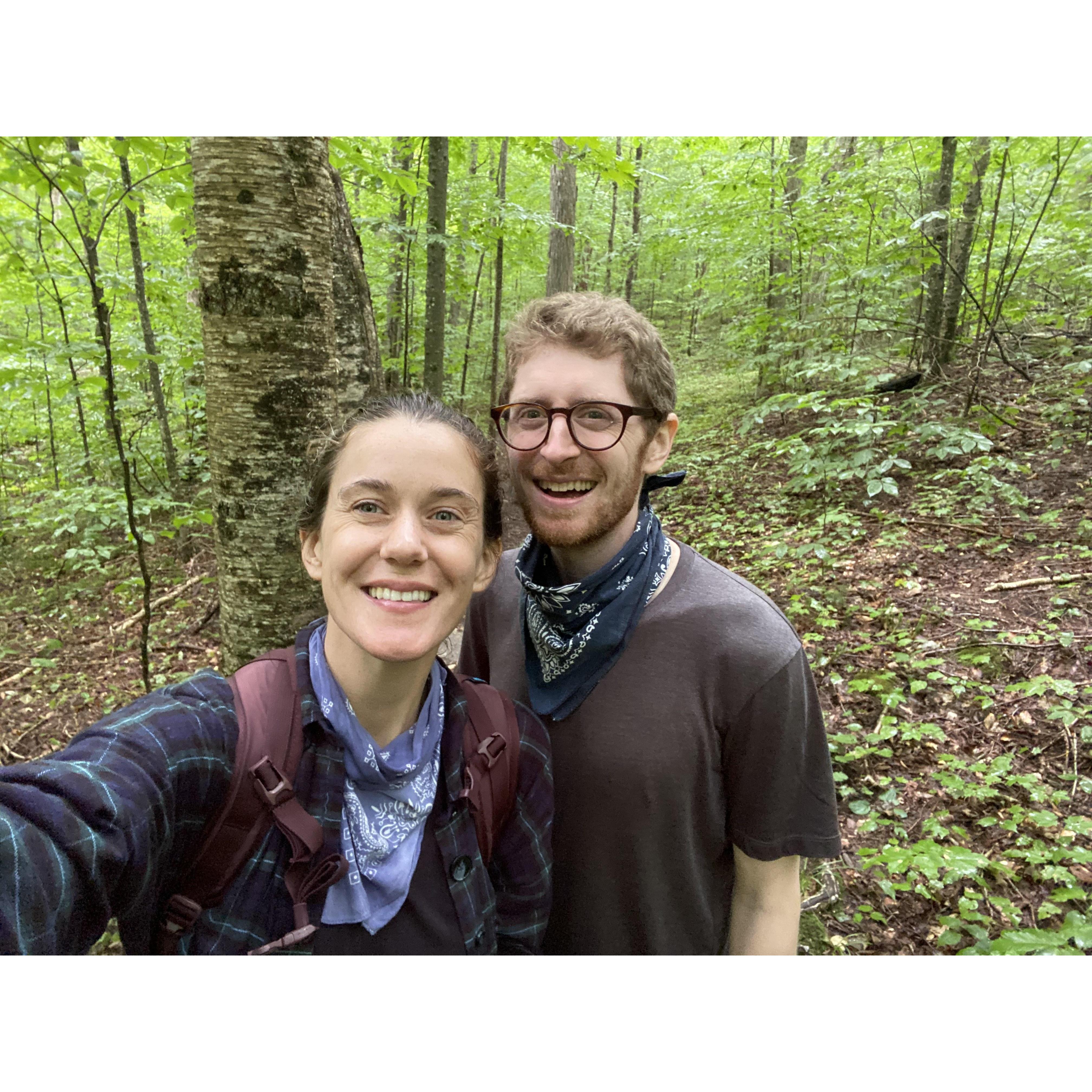 Hiking in the Adirondacks, 2020.