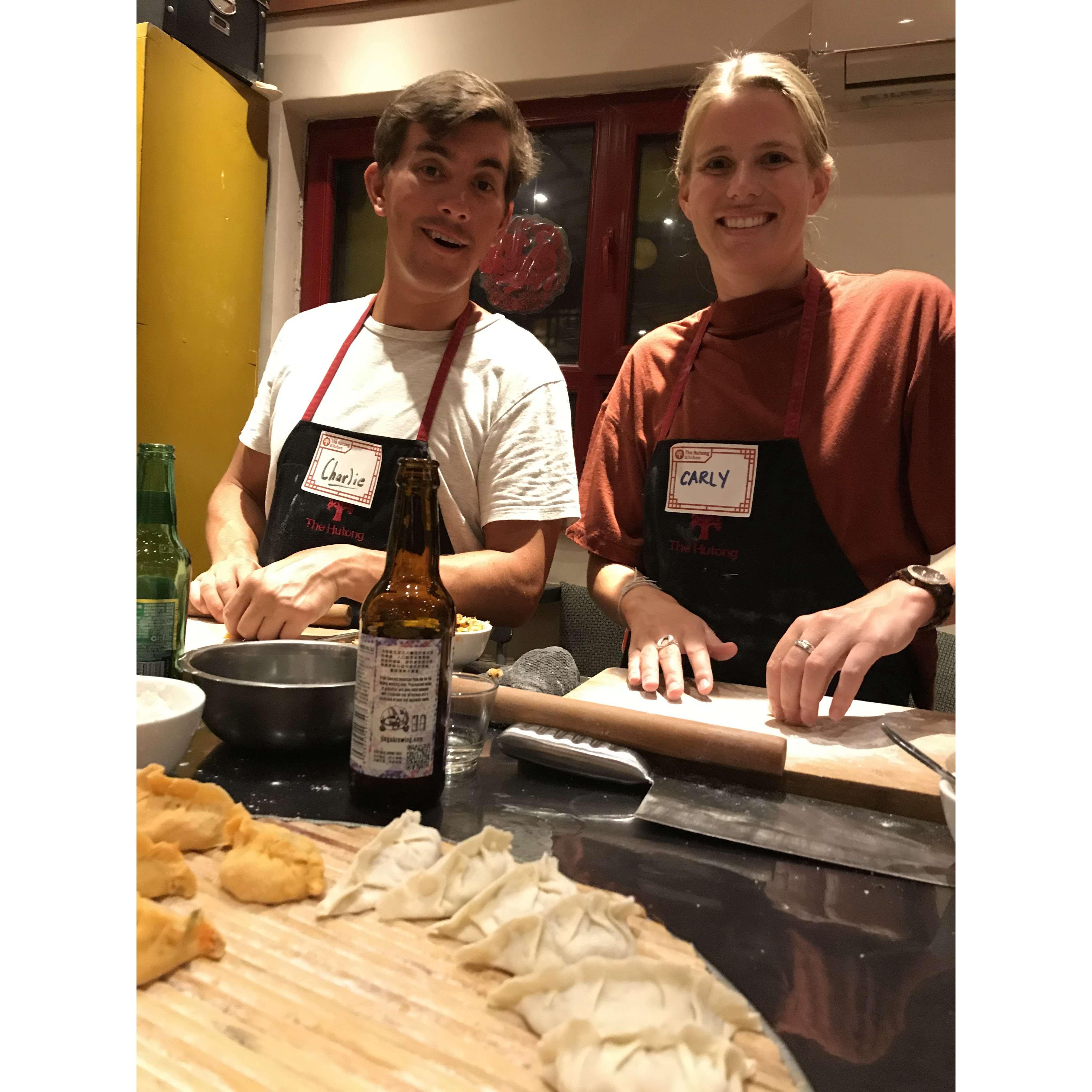 making dumplings in Beijing, May '18