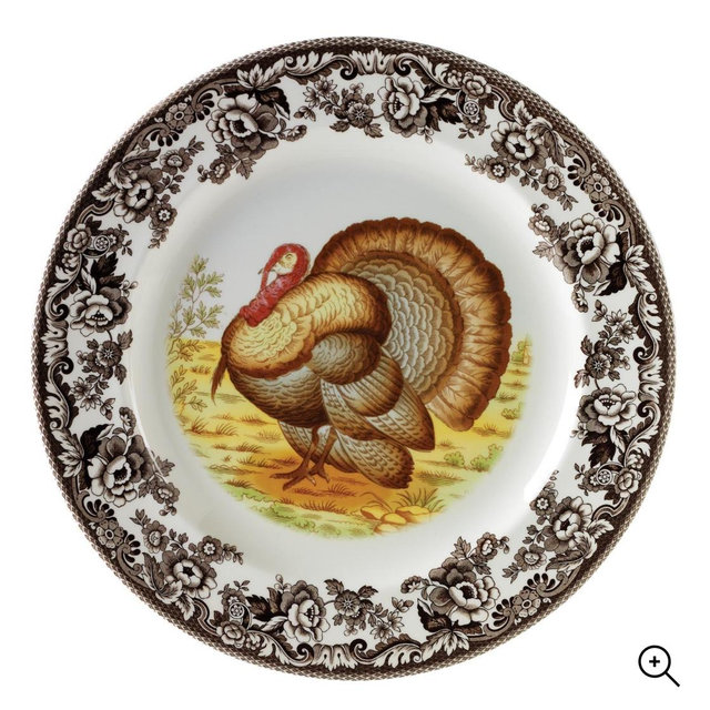 Woodland Round Platter 12 Inch, Turkey