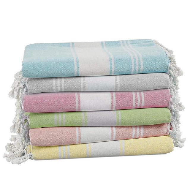 LANE LINEN Turkish Towels Set of 6, Beach Towels Oversized, Pre-Washed Pool Towel, Extra Large Beach Towel, Sandproof Beach Towel, Absorbent Travel Towel,39"x71" - Beach Party