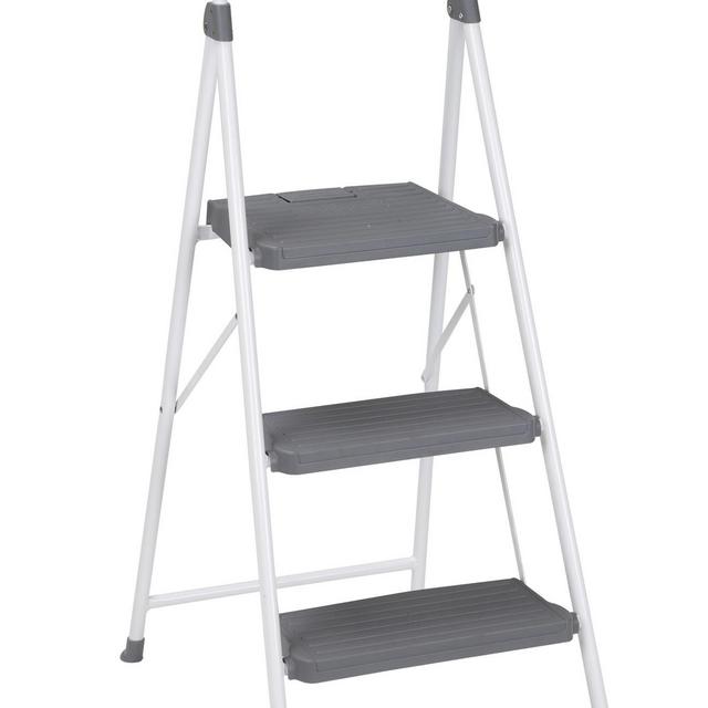 Cosco 3 Step Premium Folding Stool White/grey