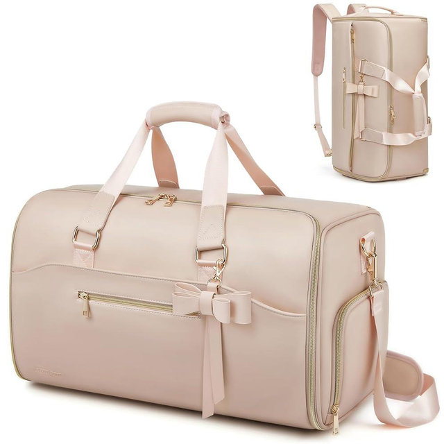 Garment Duffle Bags for Travel,Moulyan Convertible Garment Bag with Shoe Compartment,3 in 1 Waterproof Travel Suit Bag with Shoulder Strap for Women