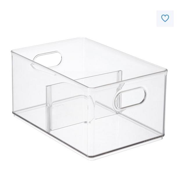 THE HOME EDIT Divided Freezer Bin Clear