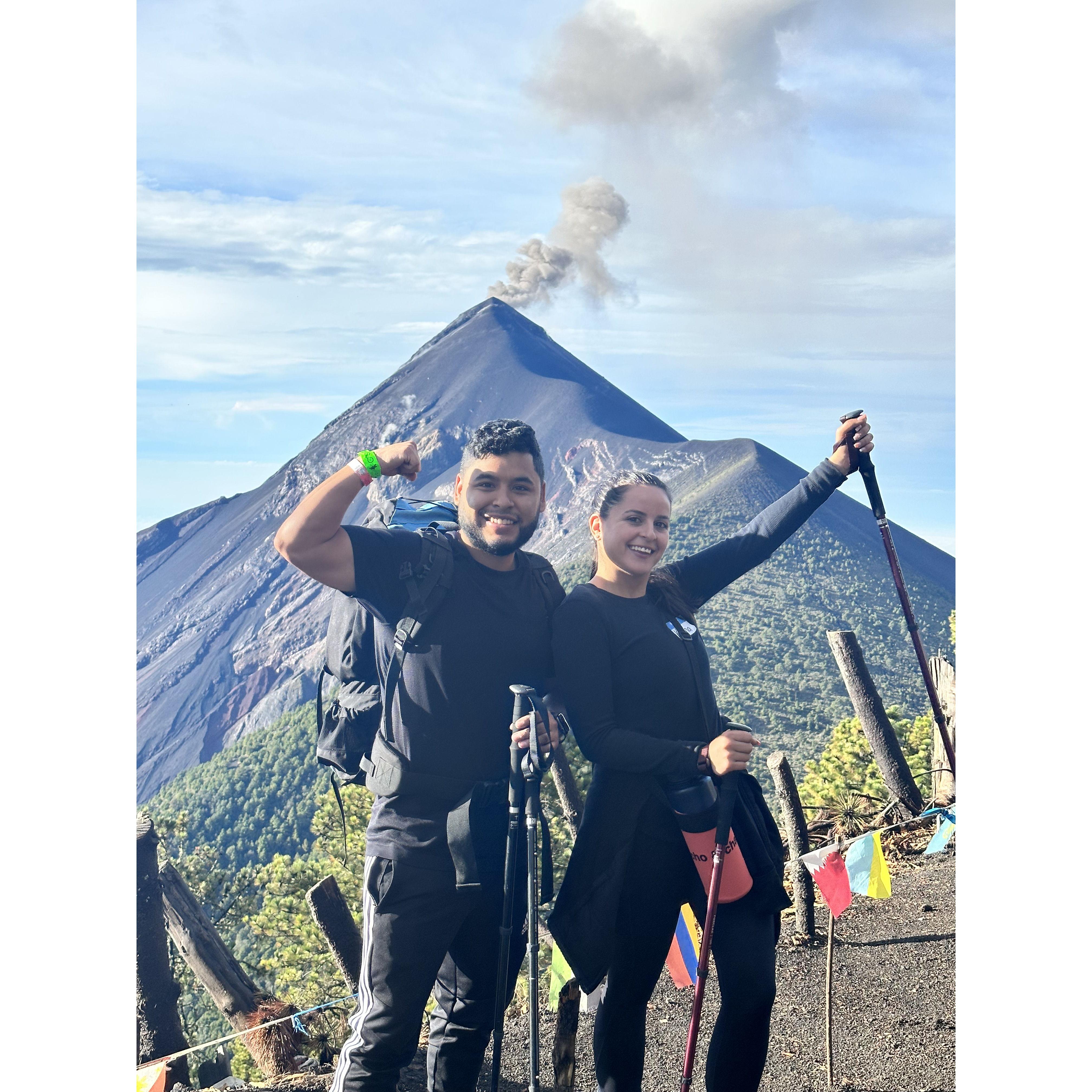 Watching a volcano errupt in Guatemala, 2022.