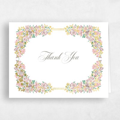 Dusty Pink Wedding Thank You - Lunette Landscape Foil