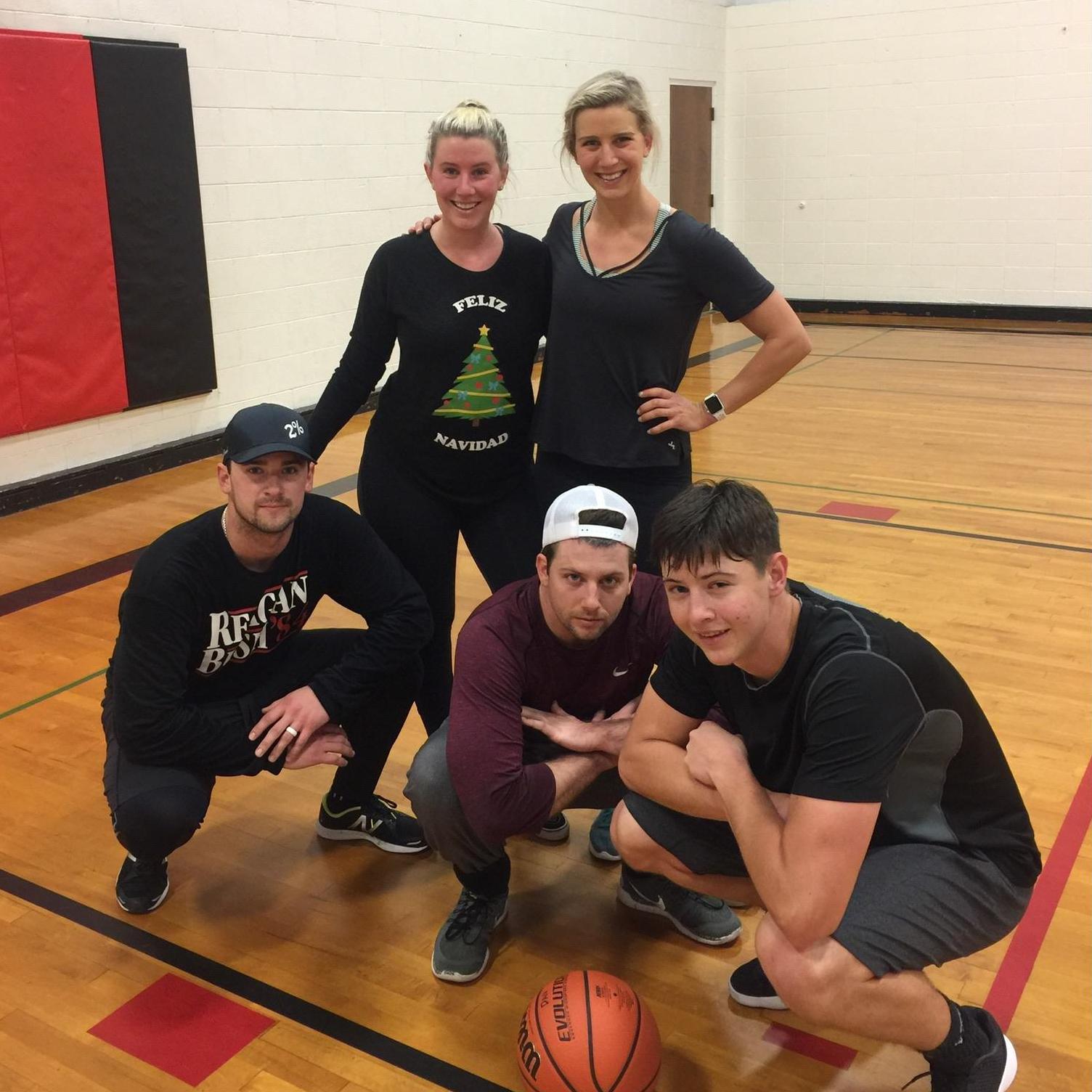 The girls beat the boys in our annual family basketball game. This is Maggie's husband Andrew and his two brothers, Matt and Daniel!