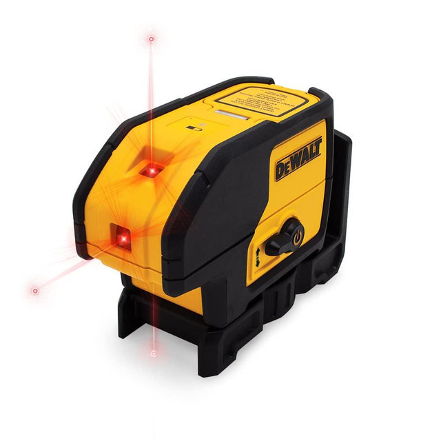 DEWALT Line Laser, Self-Leveling, 3-Beam, Red (DW083K), Yellow
