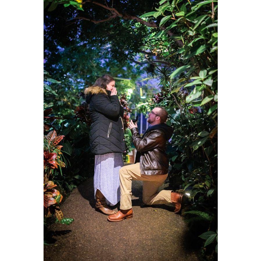 When he popped the question...