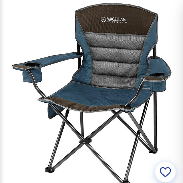 Magellan Outdoors Oversized Ultra Comfort Padded Mesh Chair Blue