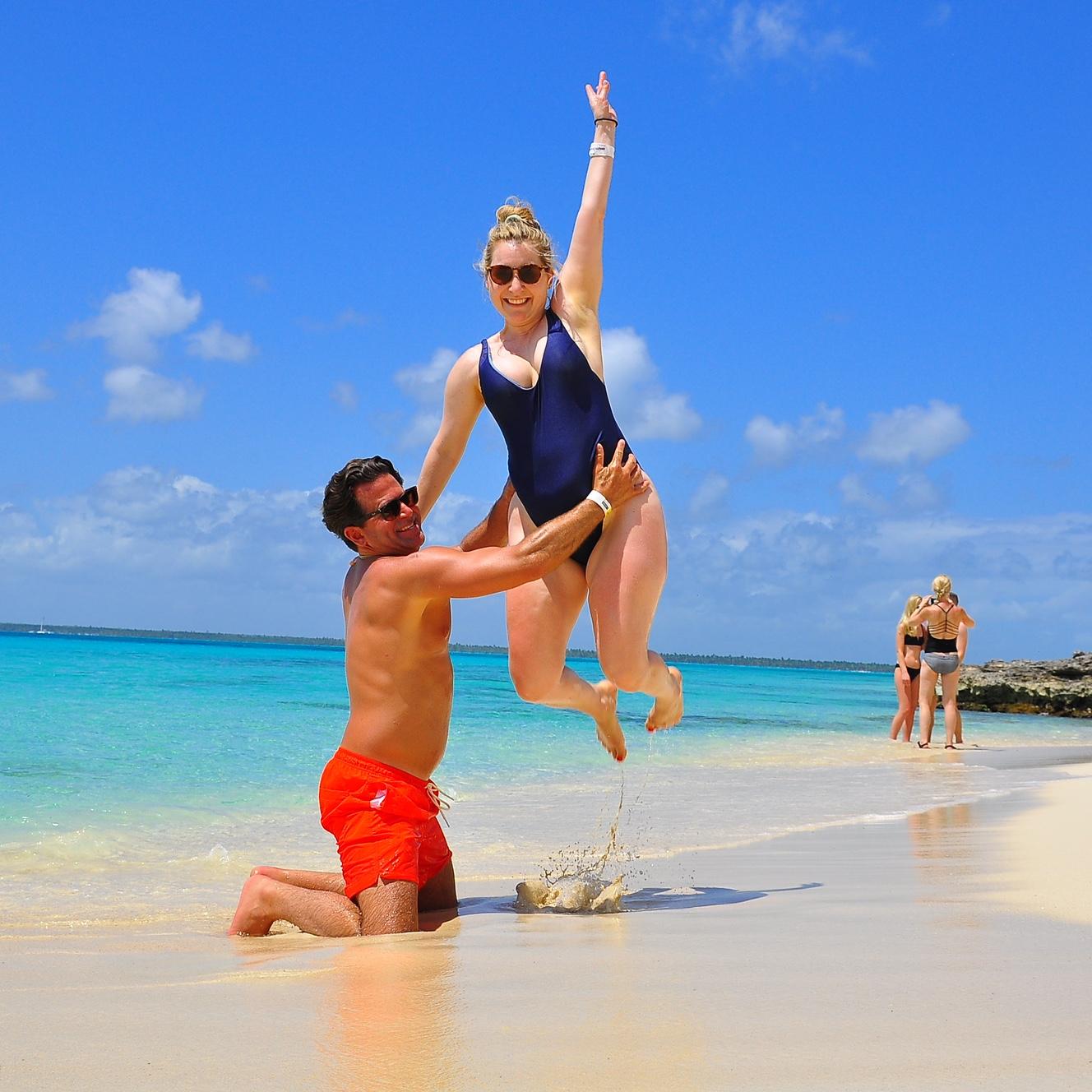 Punta Cana, May 2023. This photo took way too many takes to get right, but we love it!