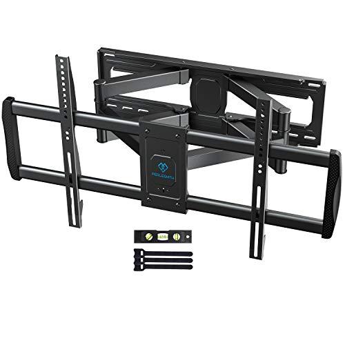 PERLESMITH TV Wall Mount Bracket Full Motion, Tilts, Swivels for most 50-90 Inch LED LCD OLED Flat Screen Plasma TVs with Dual Articulating Arms, Holds up to 165lbs VESA 800x400mm Max Stud Spacing 24"