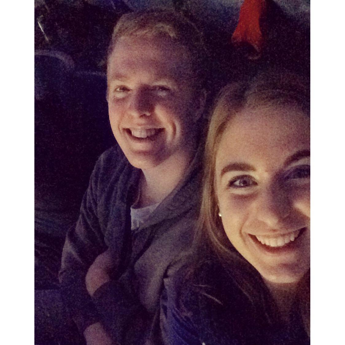 Celebrating 1 month at Admirals game.