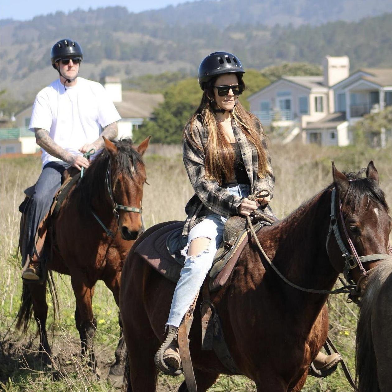 Horse back riding on the beach