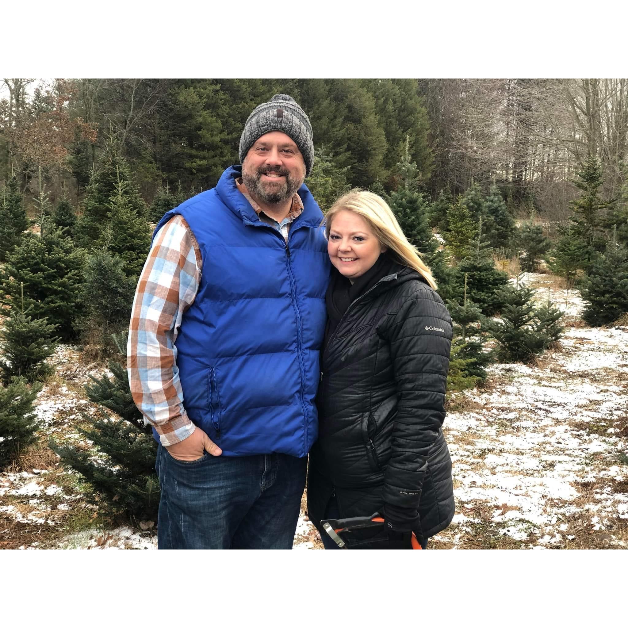 Jason always cuts down his Christmas tree.  Lots of fun and hot chocolate was had.