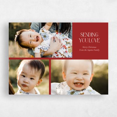 Red Standard Holiday Card - Bienville Landscape