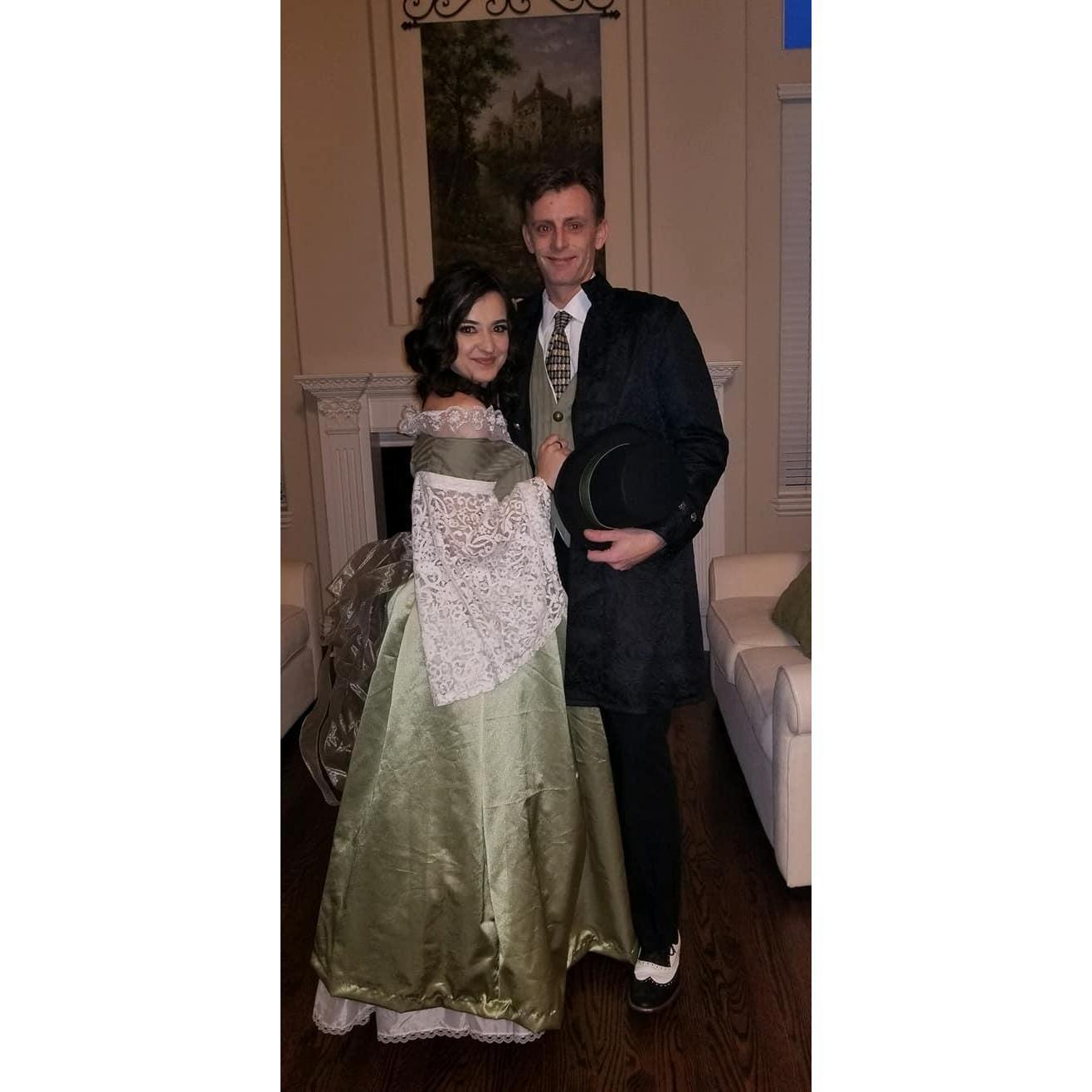 Chad and I in outfits I made going to the Edwardian Ball! Can't wait to go again this year if it's open.