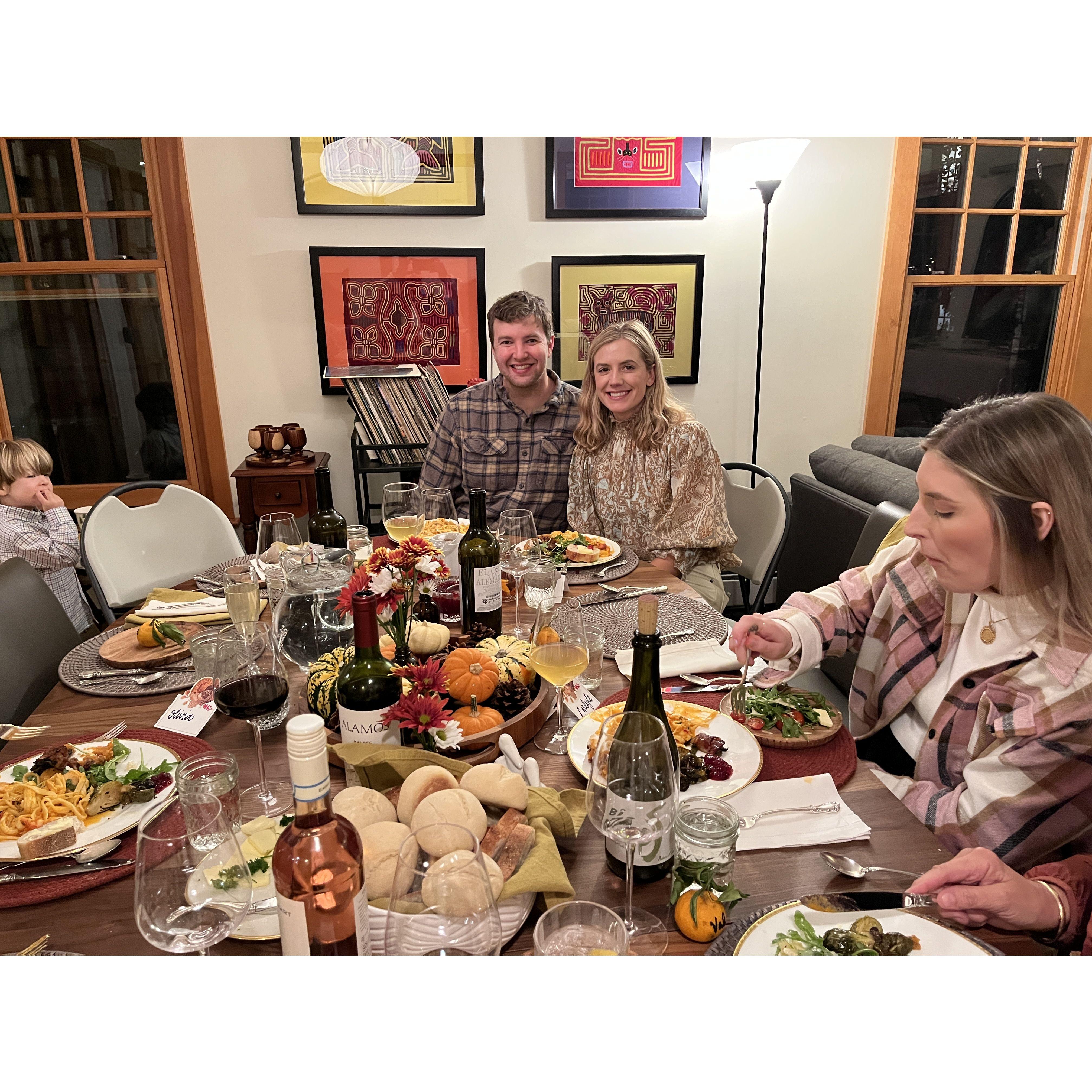 Thanksgiving hosting our family in Boston
