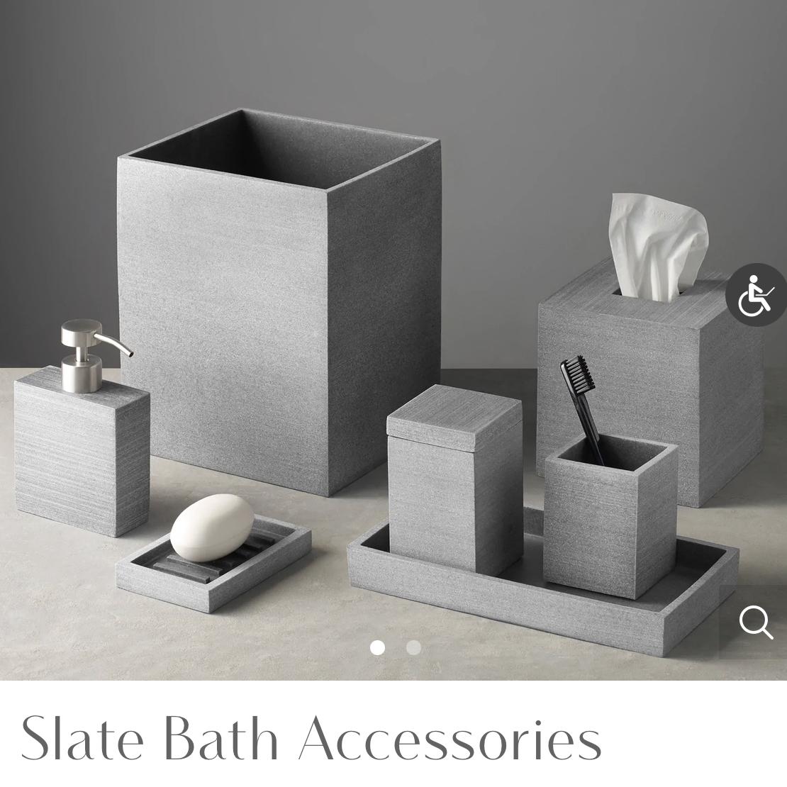 Kassatex New York Slate Bath Accessories Tray & Soap Dish
