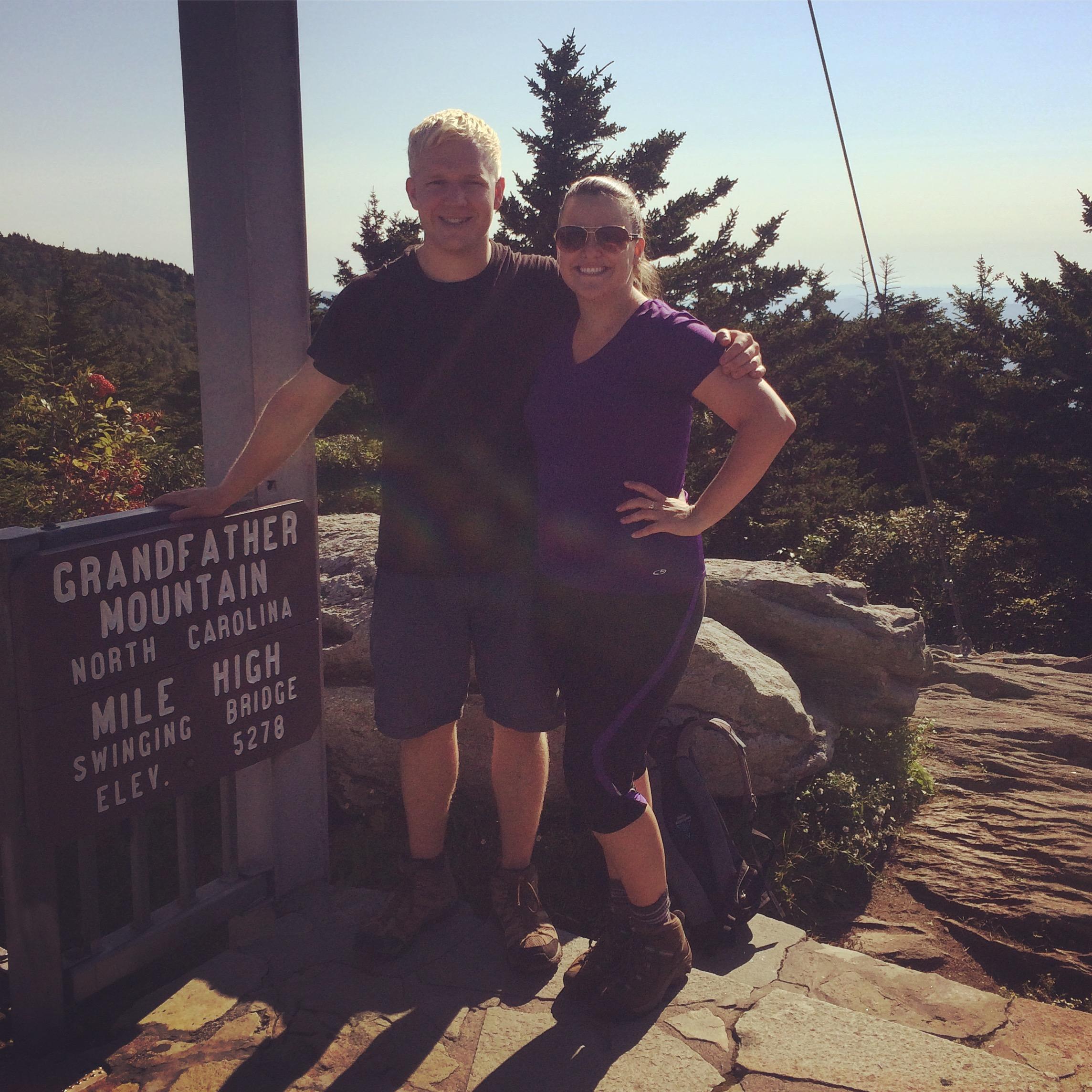 Our first hike together was overnight camping at Grandfather Mountain in September of 2016 <3