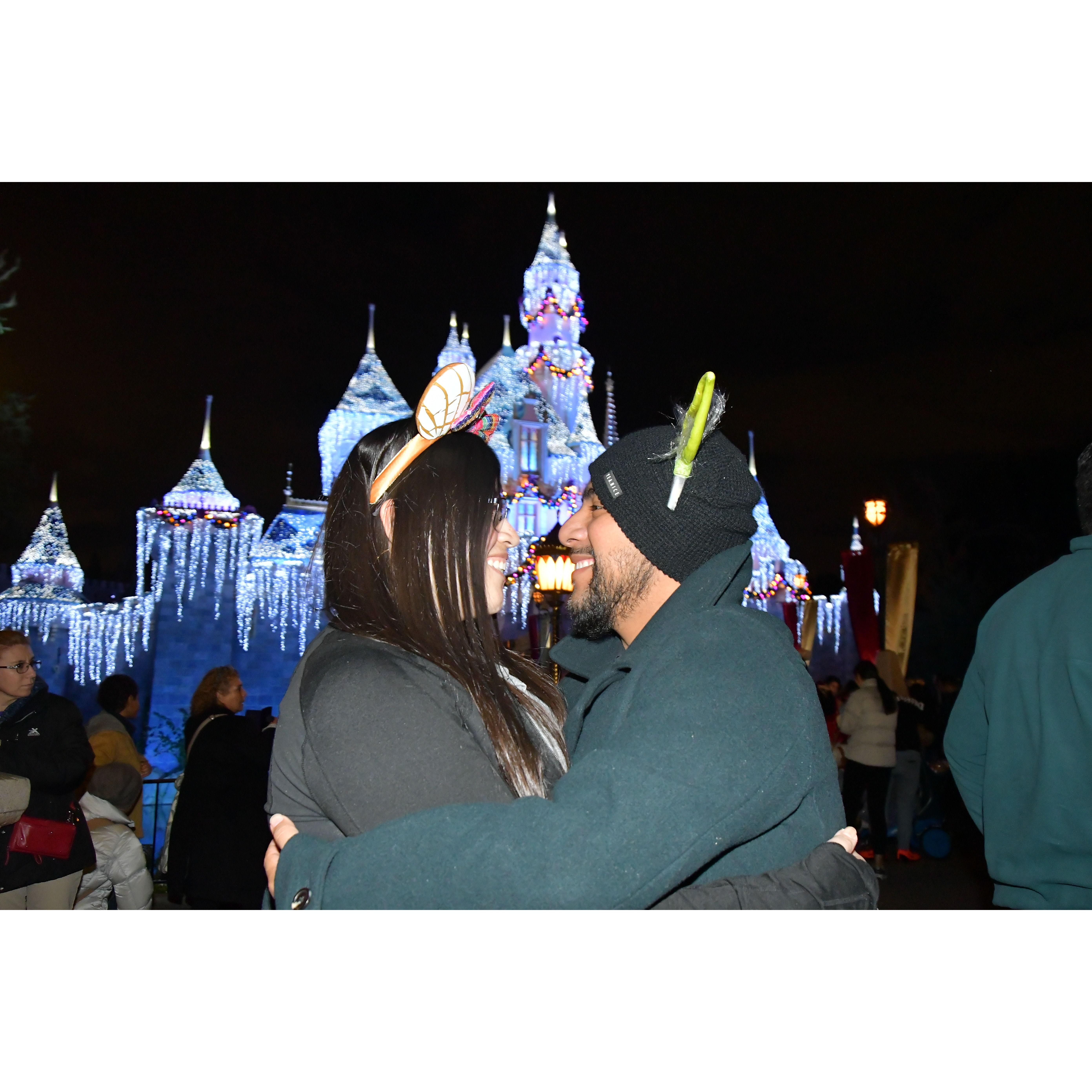 Our first time going to Disneyland.