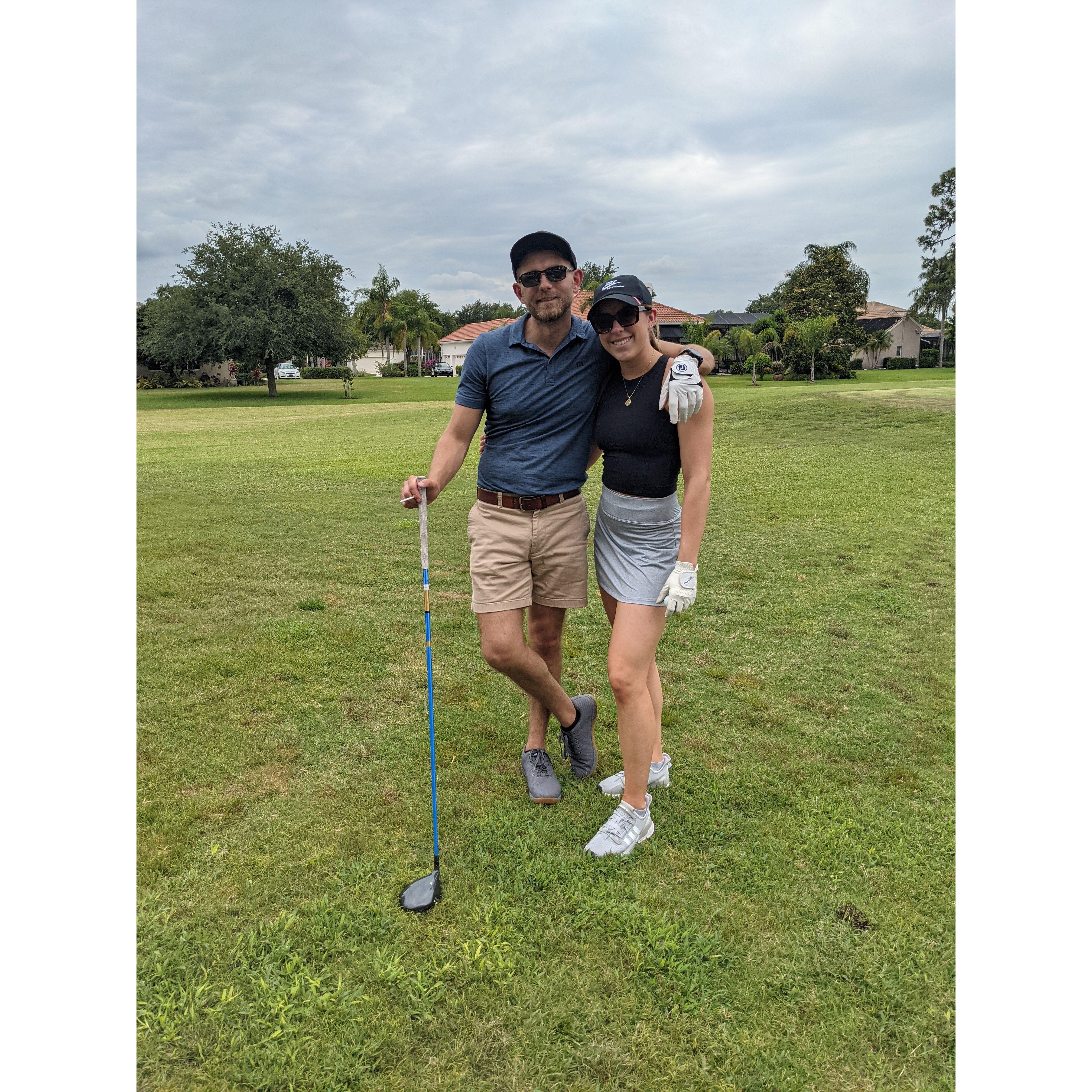 Golfing with Chris and Jill in FL