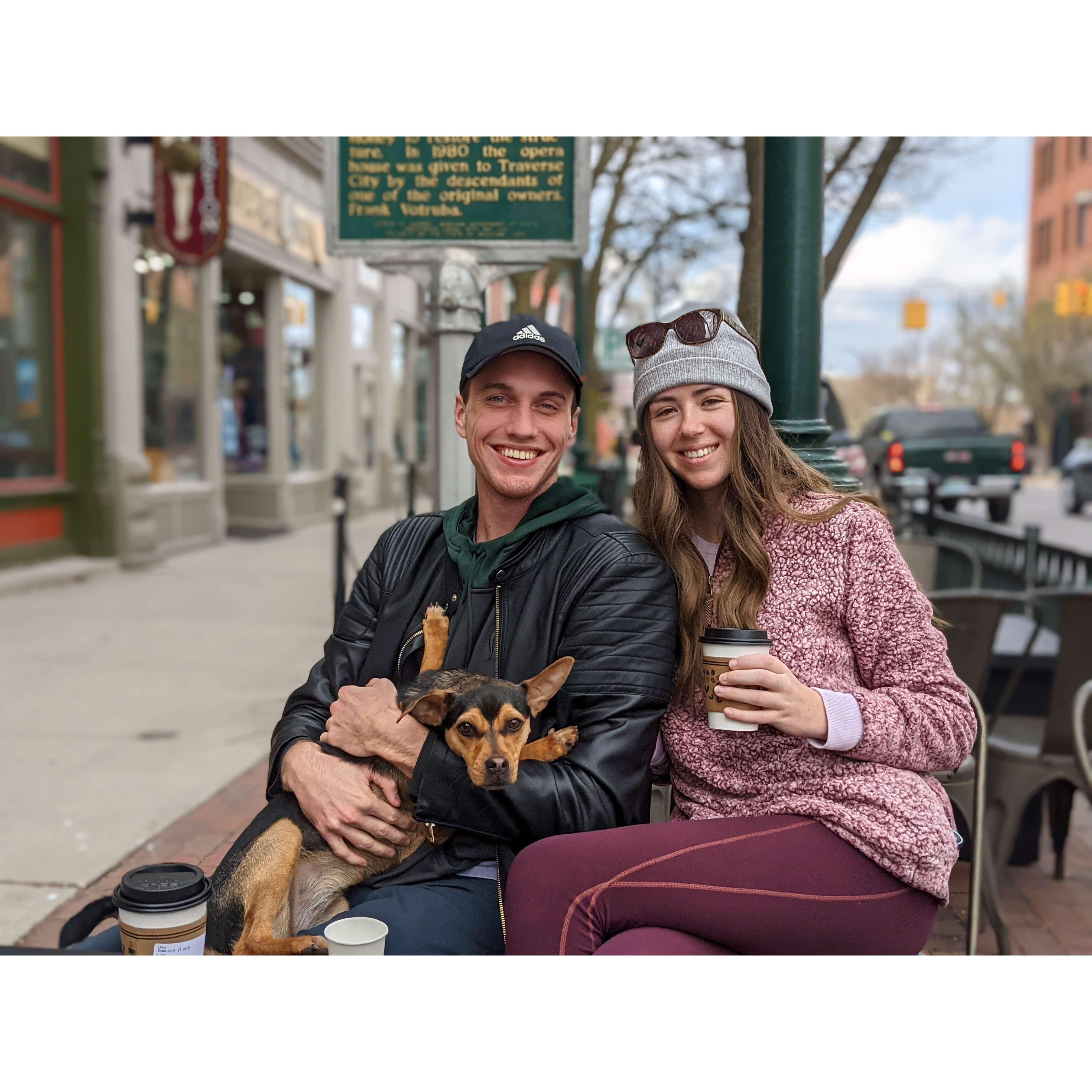 Downtown TC with our little bean