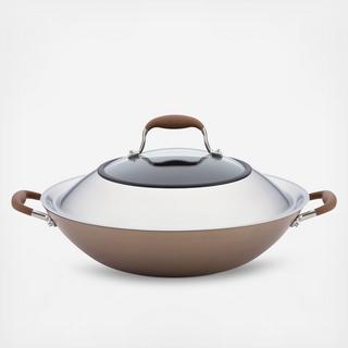 Advanced Bronze Nonstick Covered Wok