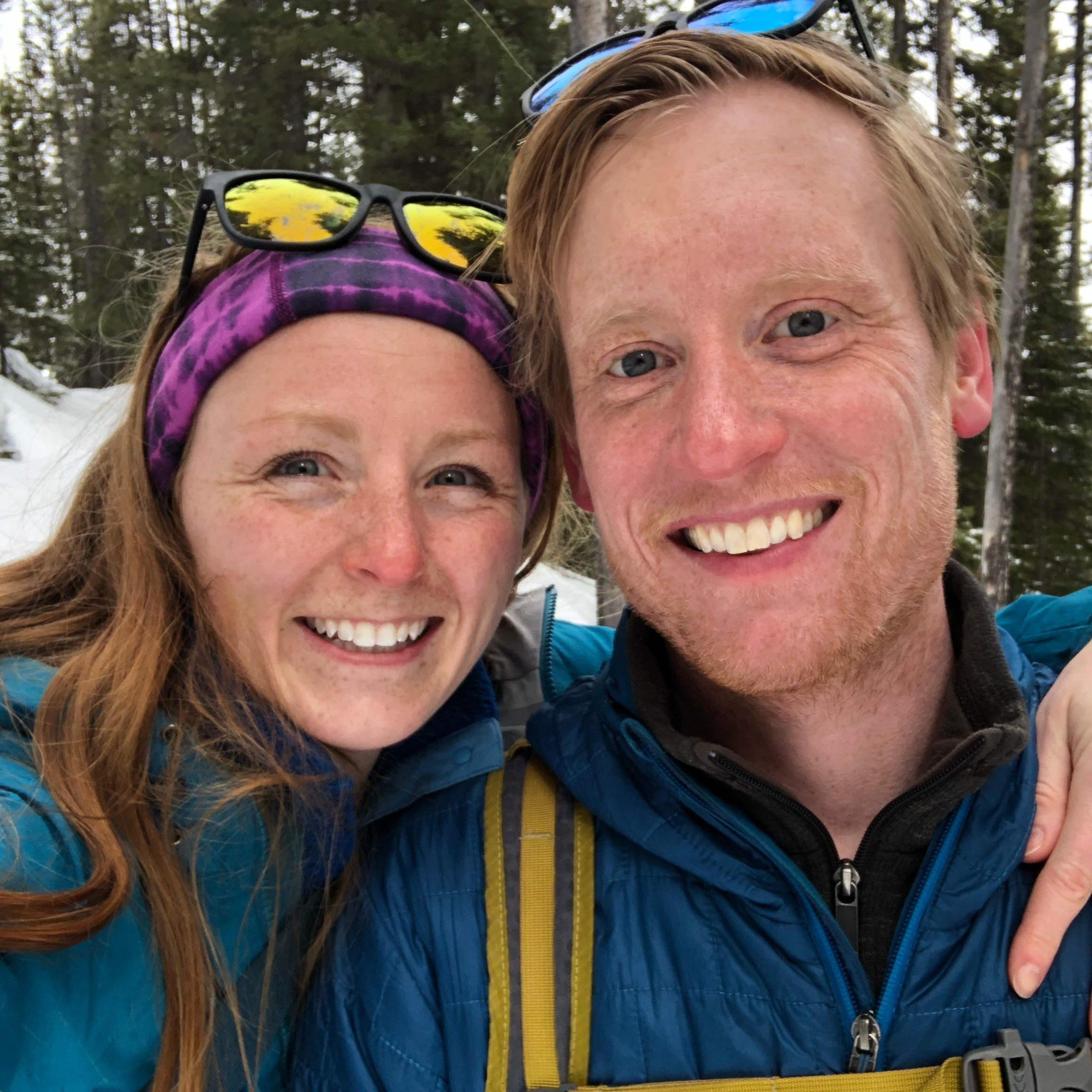 Selfie of the newly engaged couple as we hiked down Sulpher Mountain