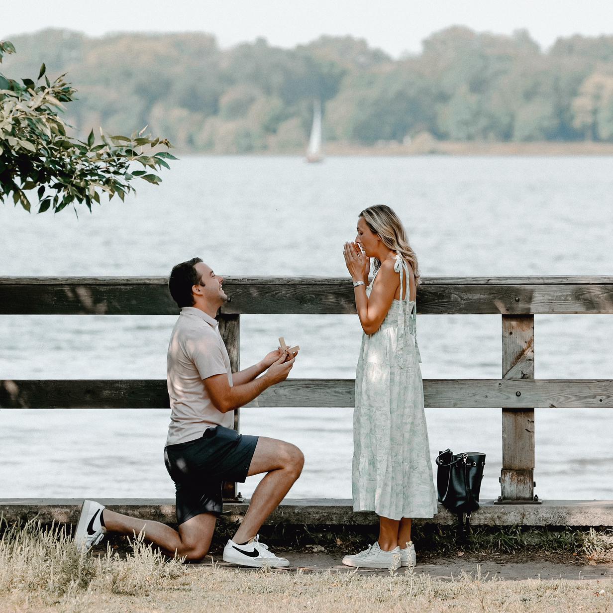 The day we got engaged! Matt proposed by the lake in Minneapolis where we went on our first date