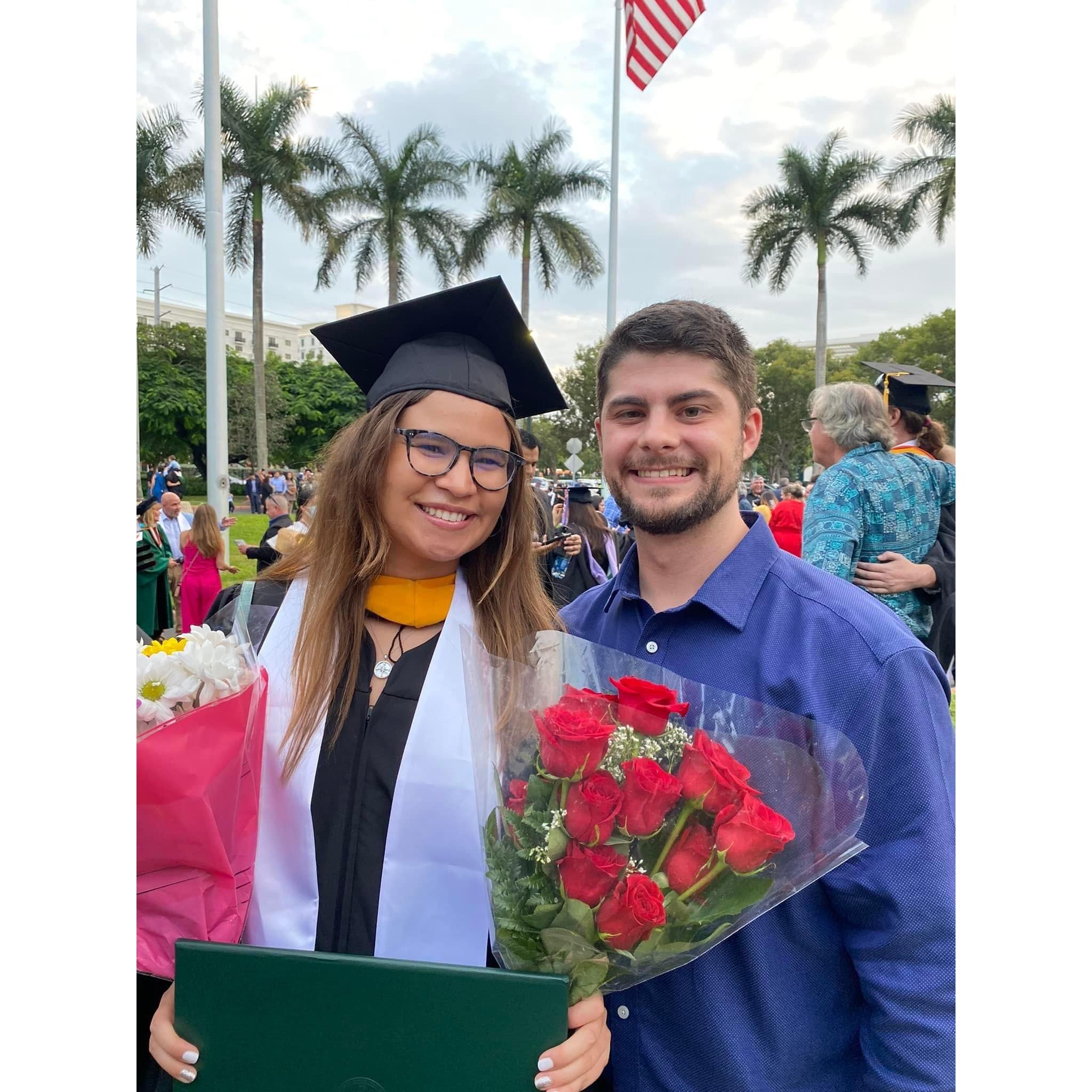 Juliana's master's graduation from UMiami December 2022