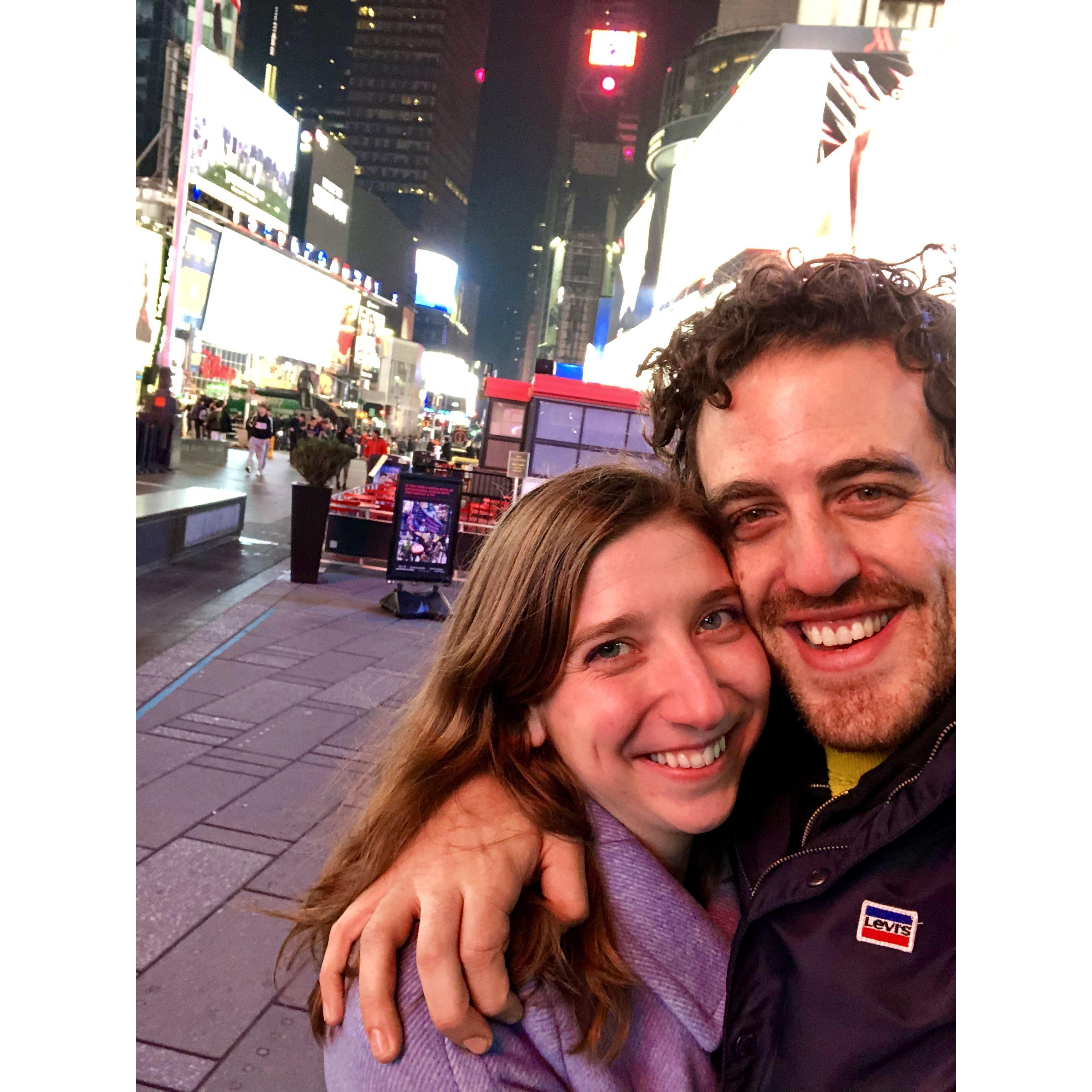 100% sober in Times Square at 1am