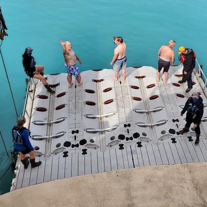 Peter doing a Polar Plunge in the frigid waters of Alaska!