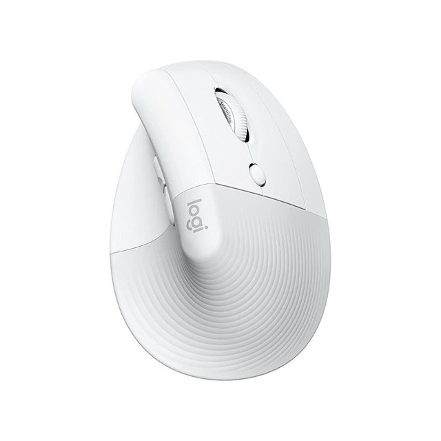 Logitech Lift for Mac Wireless Vertical Ergonomic Mouse, Bluetooth, Quiet Clicks, Silent Smartwheel, 4 Customisable Buttons, for macOS/iPadOS/MacBook Pro/MacBook Air/iMac/iPad - Off White