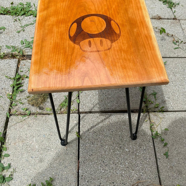 Solid Cherry, Super Mario indoor or outdoor bench/endtable