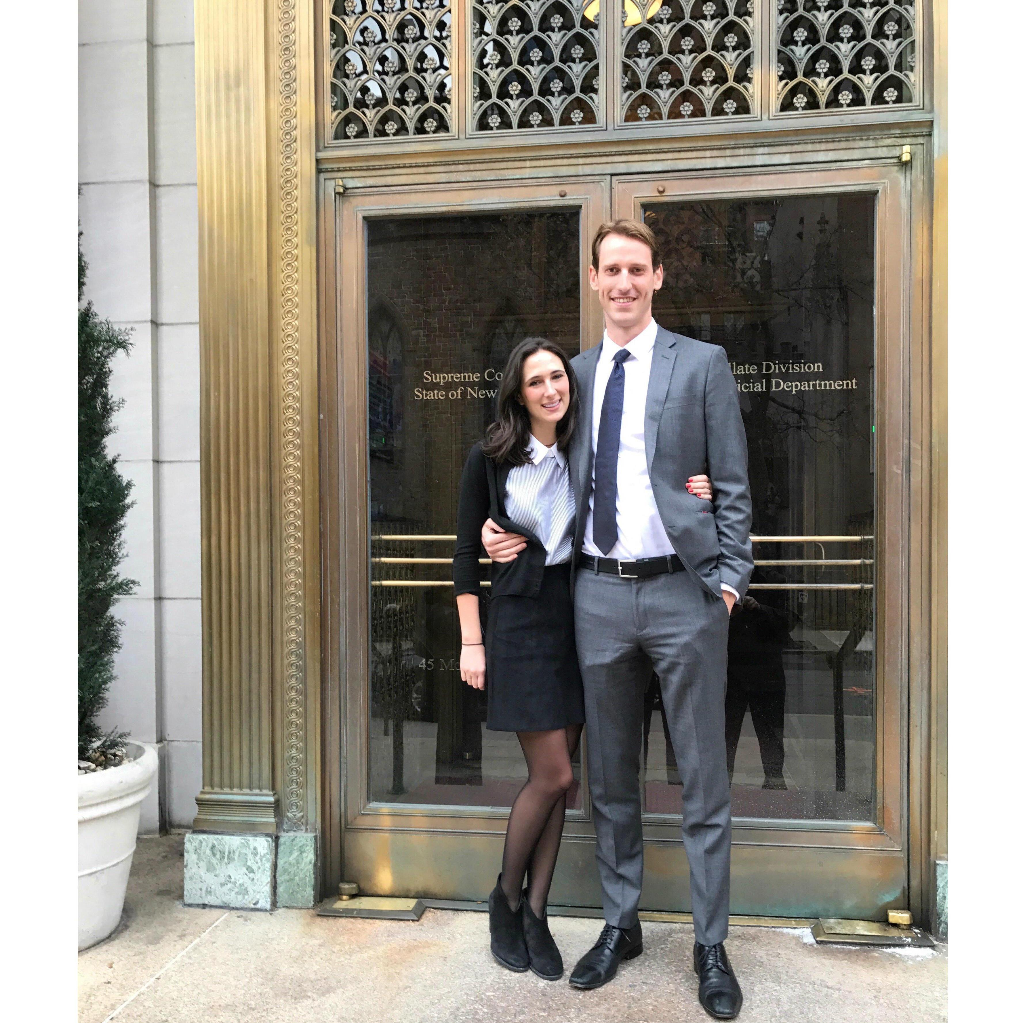 My lawyer! Kevin's swearing-in ceremony