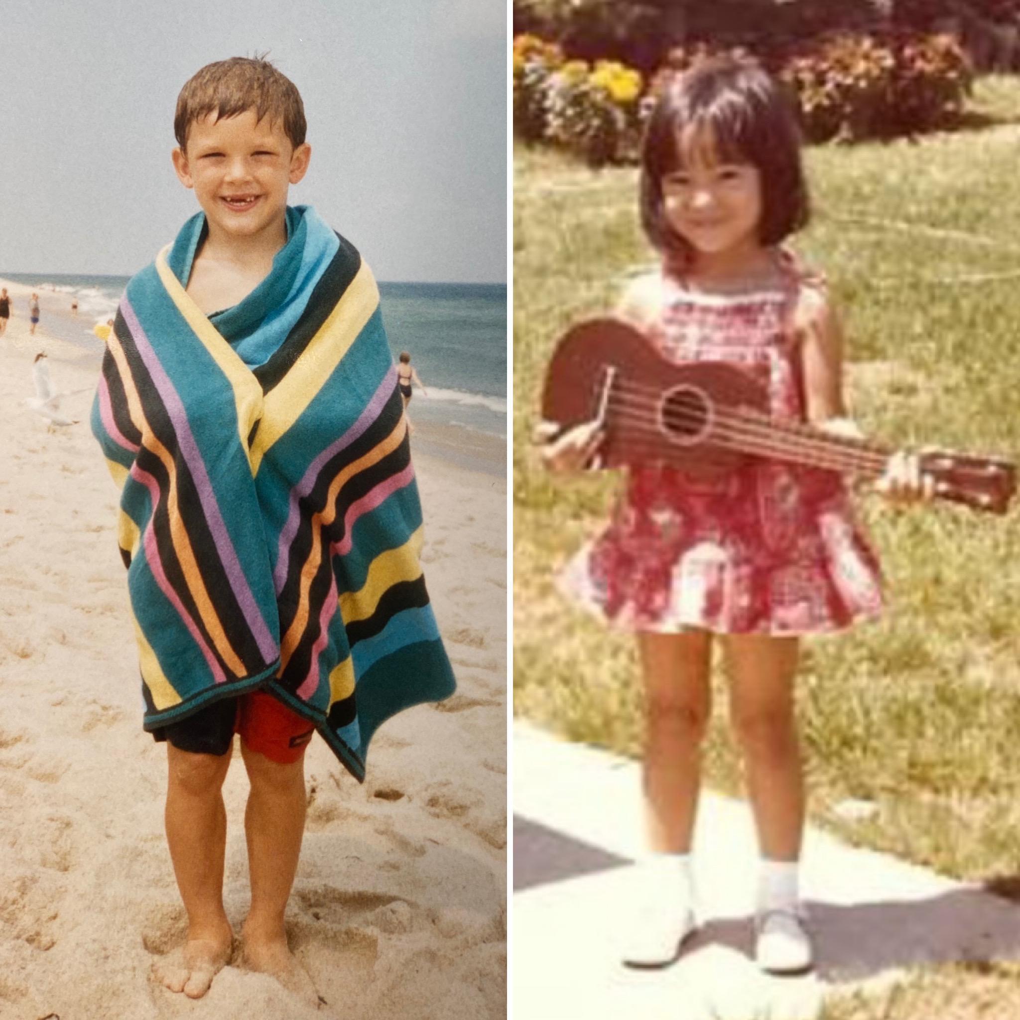 Us @ 4 years old. Sean was raised in Connecticut, and Jenn was raised in California.