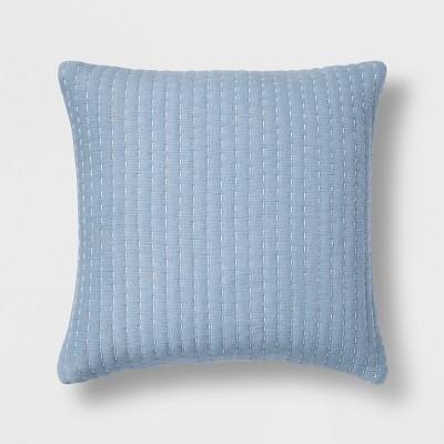 Blue Stitch Pattern Square Throw Pillow - Threshold™