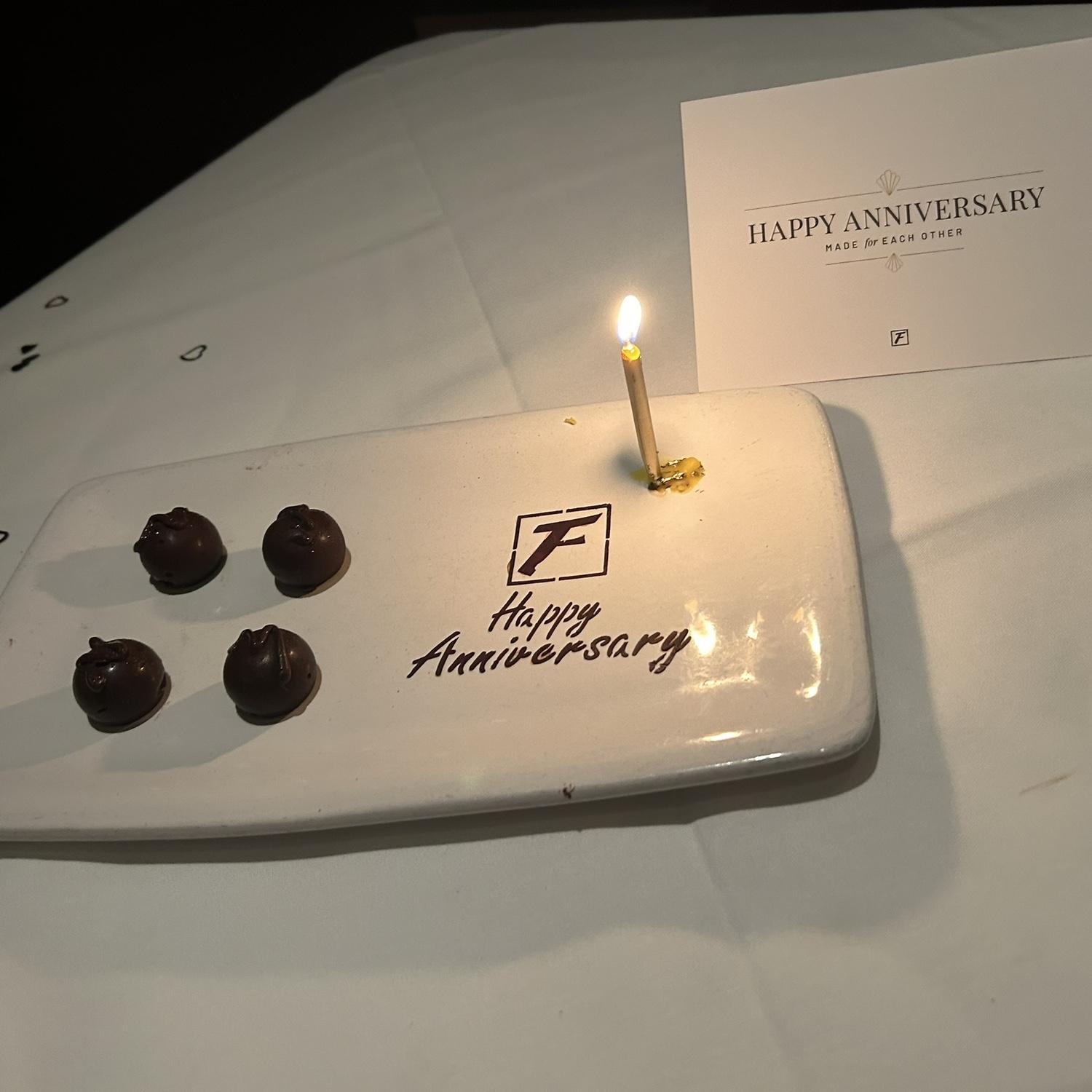 Celebrating 1 year until we get married!