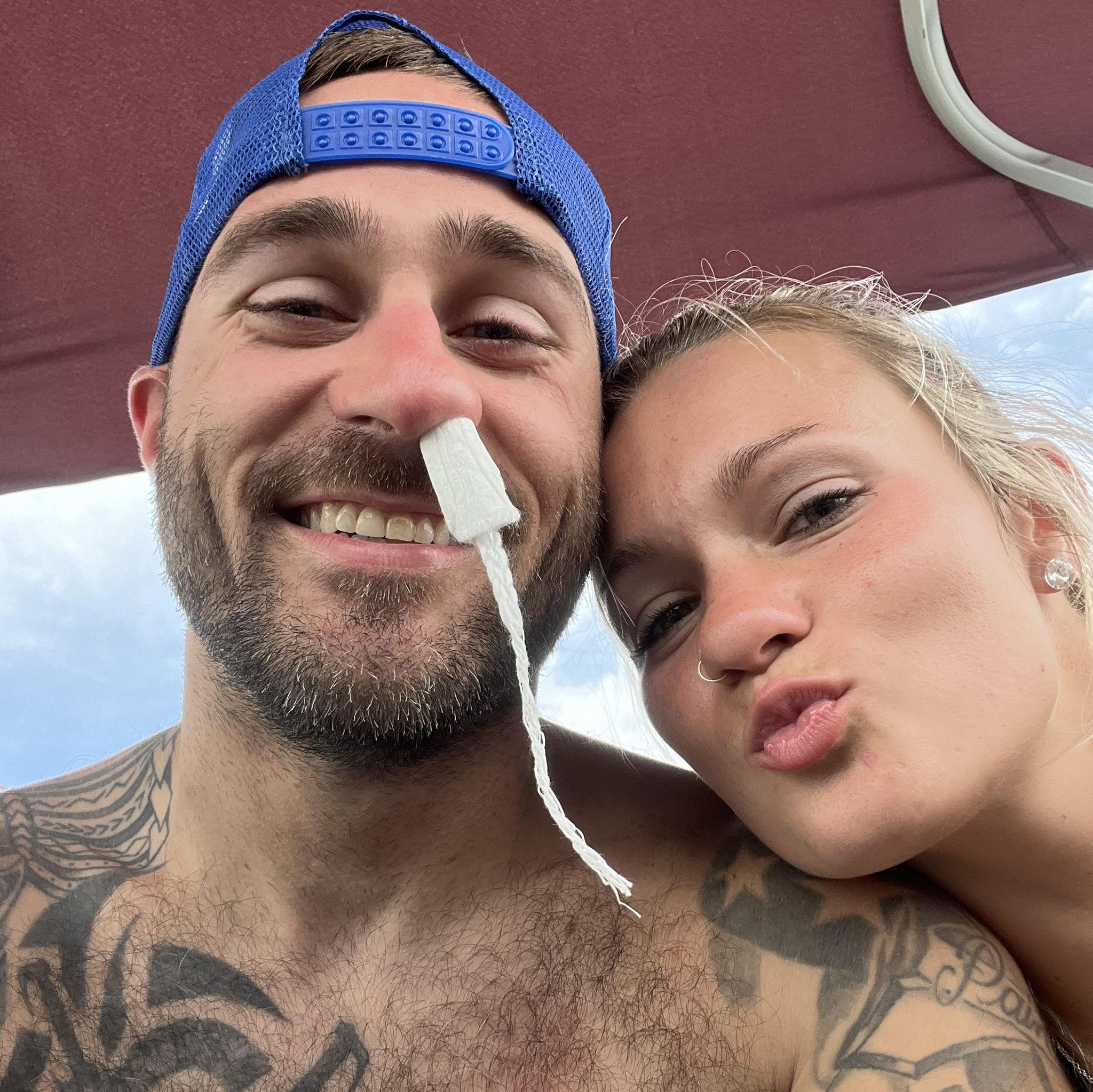 Our first holiday together, 4th of July at the lake and Ethan broke his nose wakeboarding.