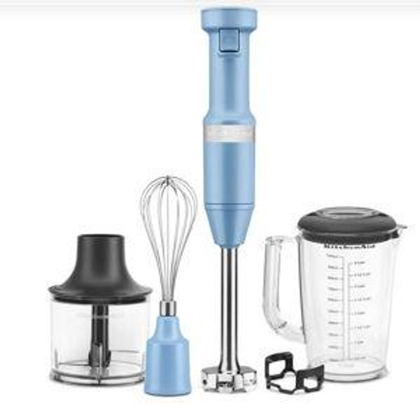 Variable Speed Corded Hand Blender with Accessories - Blue Velvet | KitchenAid US