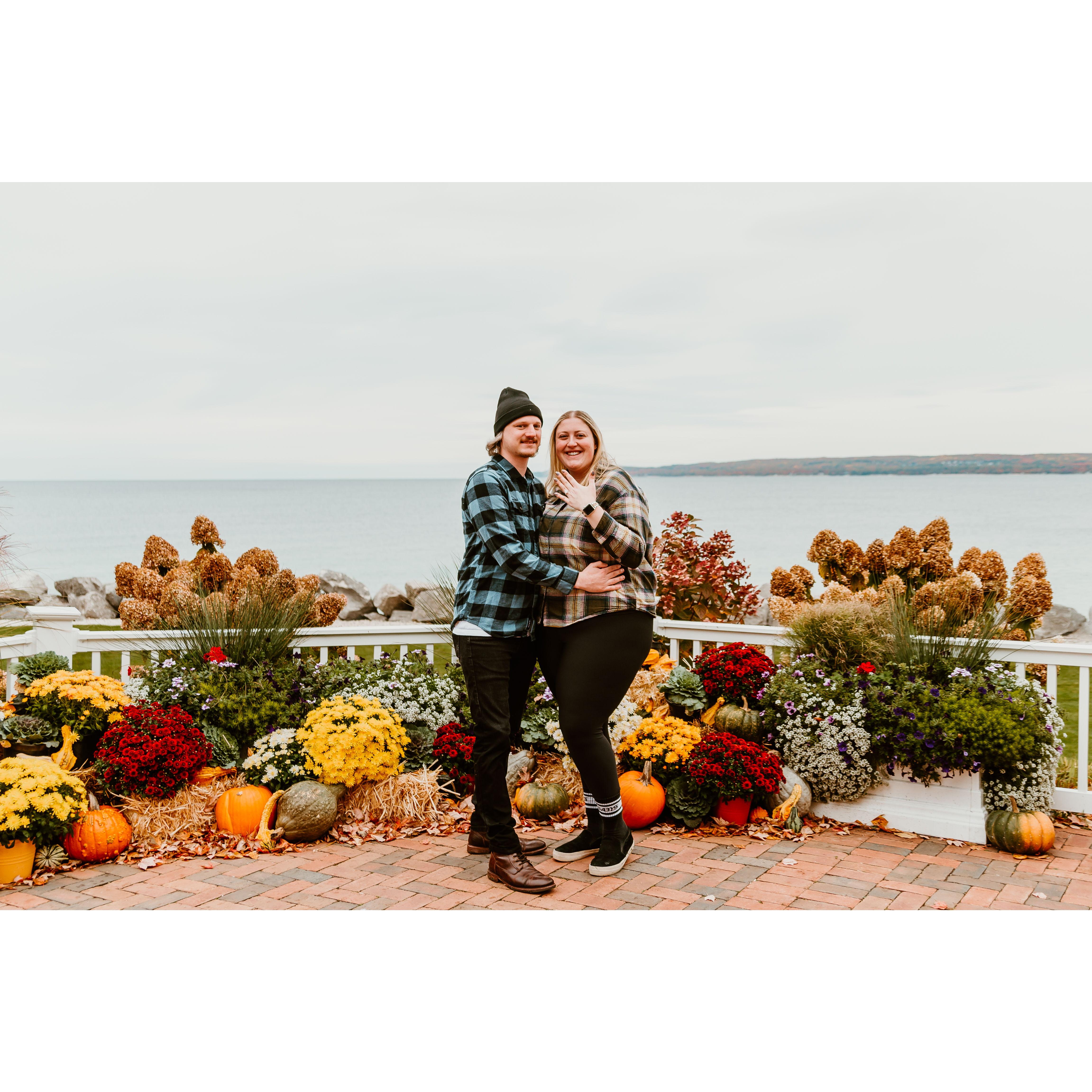 Moments after Hannah said YES!