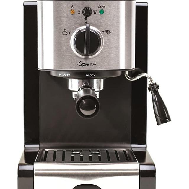 Capresso 116.04 Pump Espresso and Cappuccino Machine EC100, Black and Stainless