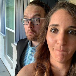 We decided to get dressed up just to eat dinner in our kitchen