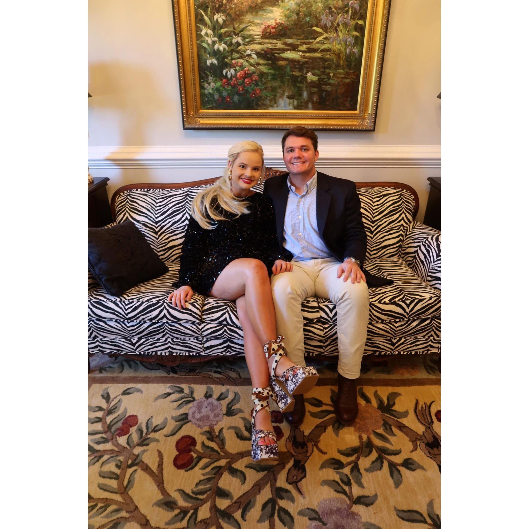 Sitting in the home we’ll be getting married at - 2 years before the wedding