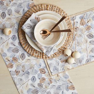 Brushed Leaves Table Runner