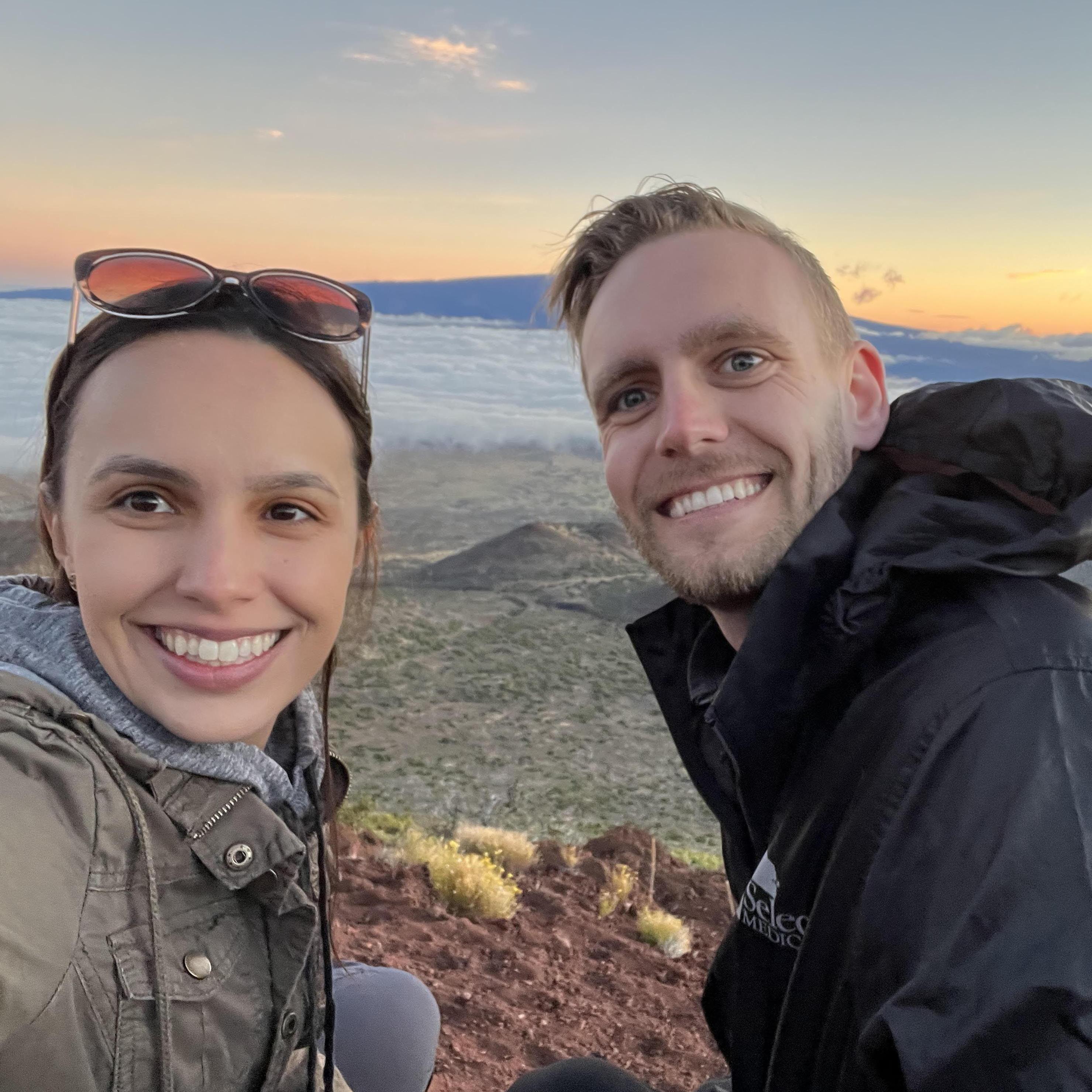 Overlooking the volcanos in Hawaii