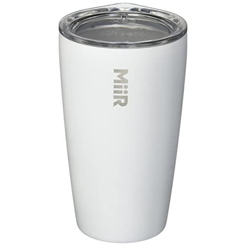 MiiR, Insulated Tumbler with Press-on Lid for Coffee, Tea and Car Cup  Holder Compatible, Black, 8 Oz 