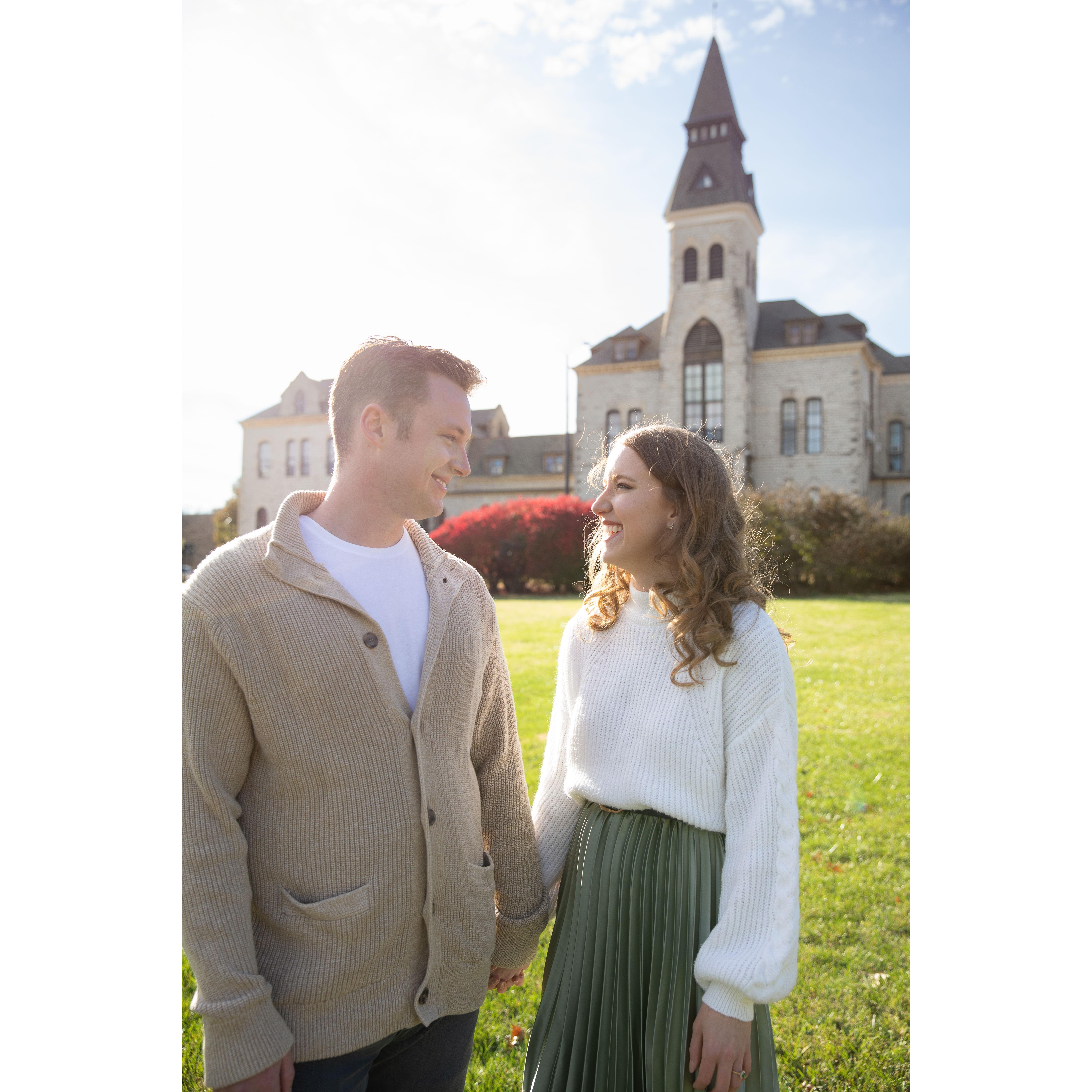We met at Kansas State University! Rylee was 21 and Brett was a baby at 19. Rylee purposely got held back so they could graduate together in 2020!